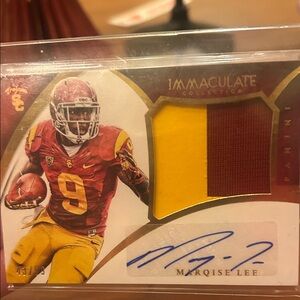Immaculate Collection Marqise Lee Card signed and uniform patch
